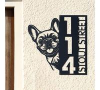 Personalised House Numbers Plaques French Bulldog Dog Door Number Plaques for Wall House Signs for Outside Dog Lover Gift Custom Address Sign Front Porch Decor House Warming Gifts New Home Gifts