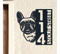 Personalised House Numbers Plaques French Bulldog Dog Door Number Plaques for Wall House Signs for Outside Dog Lover Gift Custom Address Sign Front Porch Decor House Warming Gifts New Home Gifts