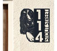 Personalised House Numbers Plaques Irish Setter Door Number Plaques for Wall House Signs for Outside Dog Lover Gift Custom Address Sign Front Porch Decor House Warming Gifts New Home Gifts