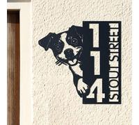 Personalised House Numbers Plaques Jack Russell Door Number Plaques for Wall House Signs for Outside Dog Lover Gift Custom Address Sign Front Porch Decor House Warming Gifts New Home Gifts