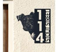 Personalised House Numbers Plaques Patterdale Terrier Door Number Plaques for Wall House Signs for Outside Dog Lover Gift Custom Address Sign Front Porch Decor House Warming Gifts New Home Gifts