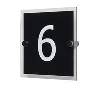 Personalised House Sign 'Beta S' Plaque Door Numbers Letters Address Plate 3D Effect Acylic Vinyl Includes All Fixings Easy to See