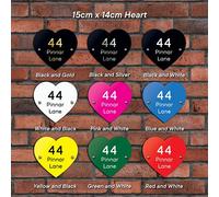 Personalised House Sign, Laser Cut, Custom Front Door Acrylic Number Plaque (15x15 Heart)