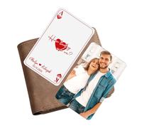 Personalised How Lucky Are We Couple Metal Wallet Card Custom Name Photo Funny Wallet Card Gift For Wife Husband Valentine Anniversary (S 24)