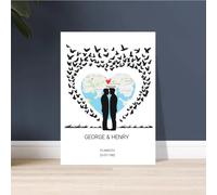 Personalised How We Met Memories Premium Matte Large Poster A0 - 84.1 x 118.9 cm