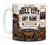 Personalised Hull City Fan Mug - Any Name Tigers Gift, Play Off Winners 2026, Premier League Bound Football Cup