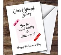 Personalised Husband Note Life Would Suck Without Me Happy Valentine's Day Card