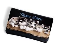 Personalised Husky Tobacco Pouch Rolling Cigarette Baccy Case Pet Dog Unisex Smoking Gift SH130