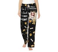Personalised I Graduated Can I Go Back To Bed Now Graduation Pajama Pants Custom Portrait Funny Graduated Lounge Pants Soft Pajamas Bottoms Gift Daughter Graduate Anniversary Birthday (S 02)