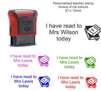 personalised I have read today to ... rubber stamp your name School, teacher