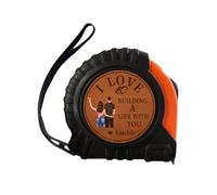Personalised I Love Building A Life With You Leather Couple Tape Measure Custom Name Portrait Measuring Tape Funny Measures Tool Gift For Husband Wife Valentines Day Birthday Xmas (style 11)