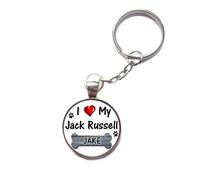 Personalised I Love My Jack Russell Split Keyring Dog Birthday Gift R125