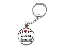 Personalised I Love My Labrador Dog Split Keyring Birthday Gift R120