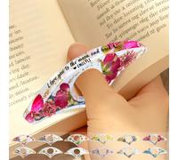 Personalised I Love You to The Moon and Back Book Page Holder Custom Name Resin Thumb Page Spreader Holder for One-Handed Reading Gift for Couple Book Lover Valentine's Day Xmas (Style 23)