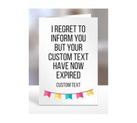 Personalised, I regret to inform you that your have exprired card, card with text, A5-189_1