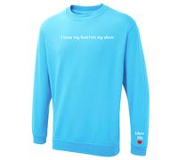 Personalised I Wear My Heart On My Sleeve Sweatshirt Pullover Kids Names Gift