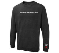 Personalised I Wear My Heart On My Sleeve Sweatshirt Pullover Kids Names Gift