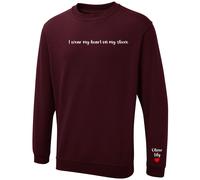 Personalised I Wear My Heart On My Sleeve Sweatshirt Pullover Kids Names Gift