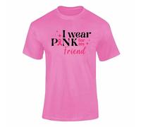 Personalised I Wear Pink T-Shirt - Breast Cancer Awareness Support Tee for Kids & Adults Orchid Pink XL I 01