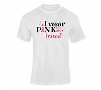 Personalised I Wear Pink T-Shirt - Breast Cancer Awareness Support Tee for Kids & Adults White M I Style 1