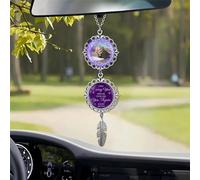 Personalised I Will Carry You With Me Until I See You Again Car Ornament Custom Photo Name Date Car Rearview Mirror Accessories Unique Xmas Sympathy Gifts For Loss Of Loved Ones (style 10)