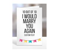 Personalised, I would marry you again, card with text, A5-192_1