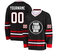 Personalised Ice Hockey Jersey Customisable with Your Name/Number/Logo Long Sleeve Hockey Jersey Clothing for Ice Hockey Fans Men Women Youth A12