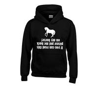 Personalised If you can read this please put me back on my horse with Name on back | XL | Black | Horse Riding Hoodie |(Goto Add Gift Options Enter name in FreeGiftMessageBox/ send message to seller)