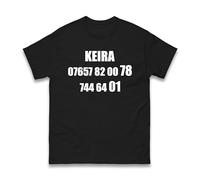 Personalised I'm a Celebrity Jungle T-Shirt, Custom Name & Number TV Show Fans Tee Novelty Gift for Men Women Fancy Dress Unisex Adults Top (Black, XL)