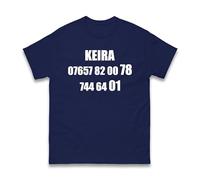 Personalised I'm a Celebrity Jungle T-Shirt, Custom Name & Number TV Show Fans Tee Novelty Gift for Men Women Fancy Dress Unisex Adults Top (Navy, XL)