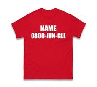 Personalised I'm a Celebrity Jungle T-Shirt - Custom Your Name TV Show Fans Tee Novelty Gift for Men Women Fancy Dress Unisex Adults Top (Red(Back), 2XL)