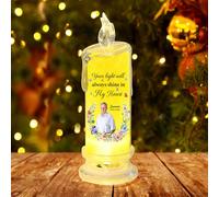 Personalised in Loving Memory Candle Lamp Custom Photo Name Led Christmas Memorial Candle Lamp for Loss of Loved One Sympathy Candles for Family Members (Style 8)