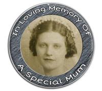 Personalised In Loving Memory of Mum Photo Pin Badge 25mm Metal Lapel Brooch Memorial Gift R387