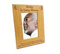 Personalised In Loving Memory Photo Frame Oak wood finish (8 x 10 Inch)