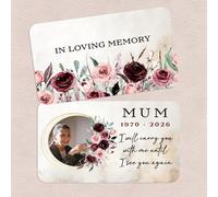 Personalised In Loving Memory Wallet Card with Any Name, Photo & Dates - Memorial Remembrance Card for Wallet - Sympathy & Bereavement Keepsake Gift