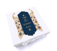 Personalised Indian Themed Wedding Keepsake Memory Box (Large)