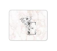 Personalised Initial E Any Letter Vintage Black Floral Office Rectangle Mouse Mat Desk Mousepad Computer PC Mouse Pad