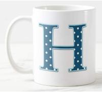 Personalised Initial H Mug,11 oz Large Handle Ceramic Mug/Coffee Mug/Tea Mug,Custom Coffee Mug, Initial Mug, Monogram Mug,Letter H Mug, Alphabet Mugs