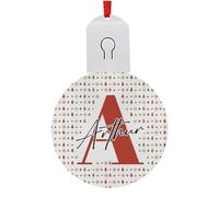 Personalised Initial with Name, Christmas Tree Ornament, Christmas Led Baubles, Acrylic Round LED Light Comes With battery, With Multi Color Settings.