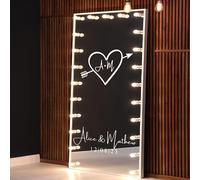 Personalised Initials Heart & Arrow Mirror Sticker - Decal for DIY Wedding Sign, Guest Photos, Selfie Mirror, Love Sign, Easy to Apply Decal