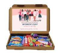 Personalised International Women's Day Delight: Empowering Treat Box Gift Employee Appreciation Corporate Inspirational Women hug - Vegan Sweets