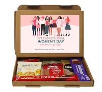 Personalised International Women's Day Delight: Empowering Treat Box Gift Employee Appreciation Corporate Inspirational Women hug - Mixed Hot Drinks