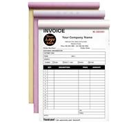 Personalised Invoice Book Custom 2 Part/3 Part Receipt Book Quote Estimate Order Forms Carbonless Form with Your Company Name Logo Address,2-10 Books (Style 16)