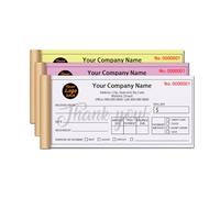 Personalised Invoice Book Custom 2 Part/3 Part Receipt Book Quote Estimate Order Forms Carbonless Form with Your Company Name Logo Address,2-10 Books (Style 1)