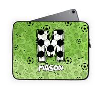 Personalised iPad 10.2 inch Protective Sleeve Case, FOOTBALL, Boots, Trophy Design - Add Name and Initial - Fits any 9.7" to 10.2" iPad or Tablet - Boys, Girls, Teens, Adults, Sports, Custom Gift