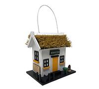Personalised Irish Cottage Bird House - Wooden Nesting Box for Garden Birds | Custom Engraved Plaque | Unique Outdoor Gift for Bird Lovers, Gardeners & Nature Fans