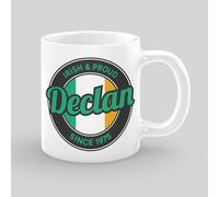Personalised Irish & Proud Mug with Name & Year - Custom Tri-Colour Cup - Patriotic Gift for Lovers - Irish Flag Coffee Tea Cup - Irish Pride Present