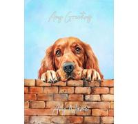 Personalised Irish Red Setter Dog Art Greeting Card