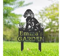Personalised Irish Water Spaniel Dog Metal Garden Sign, Dog Memorial Plaque, Pet Tombstones for Grave, Dog Remembrance Gifts, Pet Name Plaque, Custom Yard Sign With Stake, Outdoor Garden Decor