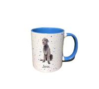 Personalised Irish Wolfhound Mug Gift - Present for Dog Lovers - Gifts for Dog Owners - Personalised Dog Mug - Country Style Mug (Pink)